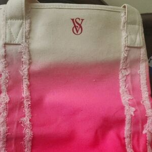 VS Pink Ombre Canvas Tote